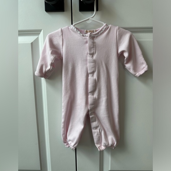 Baby Club Chic Convertible Gown Pink w/Knit Collar (Size 0-3 Months) - Picture 3 of 6